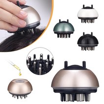 샴푸브러쉬 두피마사기 헤어 갈바닉 어플리케이터 빗 약 헤드 플루이드 빗 탈모 방지 도구, 검은색