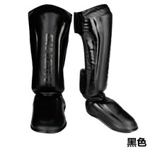 CEP카프슬리브 종아리보호대 한 쌍의 pu 가죽 권투 정강이 발목 mma 무에타이 훈련 레그 워머 라이트 킥 신 패드, 검은색, m