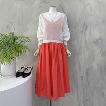 행복여[신상무배]이프 브이넥 플레어 뷔스티에 롱 원피스