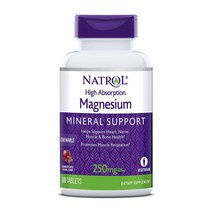 고흡수 마그네슘 츄어블 250 mg 크랜베리 애플 60 타블렛 NATROL