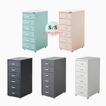 한샘 재크 철제 6단 서랍장 5종/택1, D형:코튼핑크(D)
