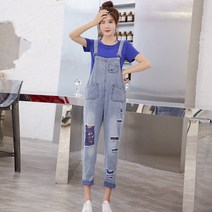 여자 데님오버롤 여학생 캐주얼 특이한 학생 멜빵바지
