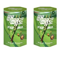 롯데 Pepero 녹차 빼빼로 하남그린티 운동회 초등학생 편의점 간식 탕비실 사무실 등산 막대과자 132g, 2개