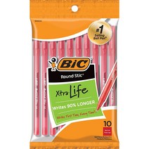 빅 BIC 라운드 스틱 엑스트라 라이프 볼펜 10개 가성비 추천 미국직구