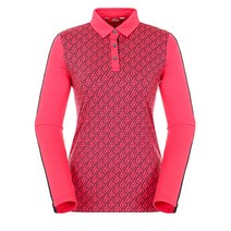 팬텀 팬텀골프웨어 F 22183TO070_PK 여성 레터링 프린트 기모 긴팔 티셔츠 22183TO070 PK