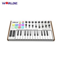 WORLDE TUNA MINI 25키 USB 미디 키보드 콘트롤러, 01 with colorful Pads