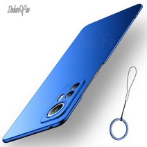 Xiaomi-Mi 11 라이트 프로스트 하드 케이스 12S 울트라 슬림 매트 코크 Xiaomi Mi 12 11T 12T 프로 12X 11i 11X 10T 10 S, Blue Lanyard Ring, 블루