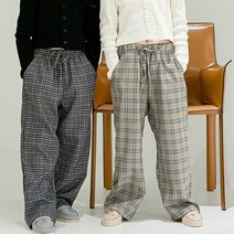 지안클로버 체크슬랙스모델