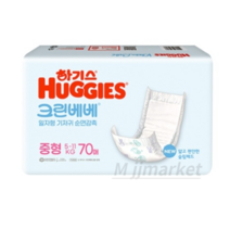 하기스 NEW 크린베베 일자형 기저귀 남여공용 중형 3단계(5~11kg), 3단계 중형, 140매
