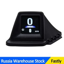 [해외]카니발 쏘렌토 스포티지 헤드업디스플레이 자동차hud 새로운 다기능 hud 가제트 obd2 + gps 온보드 컴퓨터 a-필러 트림 설치 rpm 터보 오일 압력 수온 gps, 검은 색, 협력사