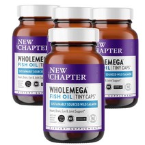 뉴챕터 New Chapter Wholemega 홀메가 피쉬오일 오메가3 연어오일 180캡슐, 4팩