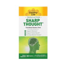 Country Life 컨트리 라이프 트리플 액션 샤프 Thought 30캡슐 포스파티딜세린 도코사헥사엔산 콤플렉스 함유
