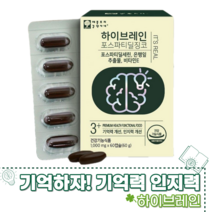 프리미엄 징코 포스타딜 세린 대두레시틴 기억력 비타민E 개별포장 은행잎추출물 기억력개선 혈행개선 인지력개선 여성 실버 노인 부모님 선물 하이브레인포스파티딜징코, 3개, 징코60캡슐