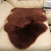 뉴질랜드 표준 천연 100 양털러그 거실 러그 카페트 거실러그 매트 식탁 사계절 카페트, 갈색