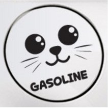 휘발유 주유구스티커 GASOLINE 올뉴렉스턴 K5DL3 소나타DN8 HG 더뉴K7 제네시스G80 모닝 스포티지R 혼유 YF 코란도C k5 티볼리 TG 카니발KA4 G70 볼보, 디젤, 블랙