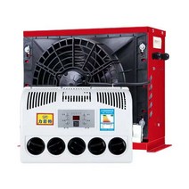 DC 무시동 에어컨 트럭 화물차 굴삭기 24v 12v, 24v 검정색 배송 전에 냉매 추가