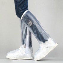 틱앤톡 롱부츠 레인커버 신발 방수 커버 밴딩 TT230212, 2개, 투명S