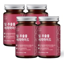 자연바름 밀추출물 글루코실 세라 마이드 티크 프랑스 밀 세라마이드 7.434mg, 70정, 4개
