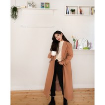 라우드 홀릭오버 베이직 롱 더블코트 [44-88] / 루즈핏 오버핏 모직 겨울 울코트