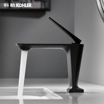 콜러수전 Kohler 황금 K-72275T 전 구리 욕실 냉온수 세면기 주방 욕실 수도꼭지, 급수관이있는 건 그레이 / 하이 스타