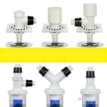 배수구 직경의 바닥 커넥터 원형 하수구 트랩 덮개 세탁기, 회전식 이중 헤드 + 넘침 방지 파이프 + 바
