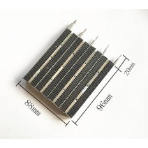 전기 팬 히터 부품 ptc 가열 요소 세라믹 난방 핀 플레이트 96x88x15mm 220-230 v 1500 w 1800 w