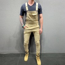 남성멜빵바지 점프슈트 오버롤 남성용 데님 던가리 턱받이 오버올 점프수트 모토 바이커 청바지 바지 플러스 사이즈 캐주얼