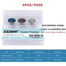 azdent 6 개대 치과 복합 수지 휠 치과 의사를위한 고효율 치아 관리 도구 미백 다이아몬드 시스템 폴란드어, 중국_1박스 6개