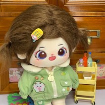 무속성솜인형 아이돌 20cm 몸체 모던 조카선물 키덜트 수제 눈망울 솜깅이 하얀, 인형+그린 터틀넥 패딩, 20센티