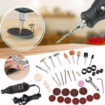 휴대용그라인더 휴대용절삭 40 pcs 조각 전기 회전 도구 액세서리 세트 dremel 샌딩 연삭 연마 절단 비트 멀티 도구에 대 한 그라인더 헤드, 2-빨간색