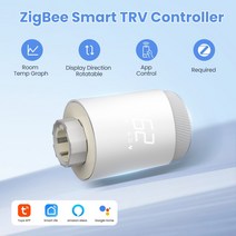 Tuya Zigbee 스마트 라디에이터 홈 온도조절기 밸브 앱 제어 알렉사 구글 2023 작동, 한개옵션0