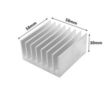 전자 LED 칩 냉각 열 분산을 위한 내밀린 알루미늄 싱크 방열기, 08 58x58x30mm