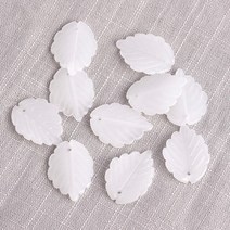 견고한 잎모양 24x18mm Lampwork 크리스탈 유리 느슨한 꽃잎 펜던트 비즈 쥬얼리 만들기위한 많은 DIY 꽃, 01 651-1_01 24x18MM-10PCS