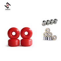 스케이트 보드 슬라이드보드 롱보드 휠 52mm 92A 로드 프로 액션 모션 4 개 ABEC 11 실버 씰 베어링 스페이서 8 포함, [04] YELLOW