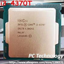 리퍼 CPU 오리지널 인텔 코어 i3-4370t SR1TB CPU 3.30GHz 4M LGA1150 i3 4370T 듀얼 데스크탑 프로세서 무, 한개옵션0