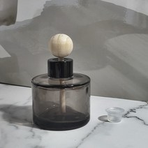 디퓨저용기 - 원형 컬러 블랙 100ml ( 사탕볼우드스틱 대 포함 ), 로즈골드