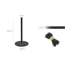 코드 스테인리스 소형 Stanchion 낮은 발 철회 가능한 밧줄 벨트를 가진 박물관 짧은 Stanchions, 02 60CM black