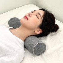 집콕 경추베개 거북목 일자목 목디스크 수건 경추목베개, 메밀 숯그레이