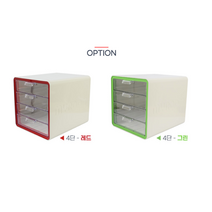 에브리띵셀 레드/그린 멀티캐비넷 다단 서류함, 레드