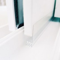 외풍차단 문풍지 현관문틈막이 창문바람막이 샷시풍지판 틈새막이 창틀고무패킹, 투명이 현관형 1m, 1개