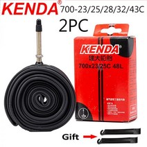 KENDA-자전거 내부 튜브 700C 23C 25C 28C 32C 43C 카메라 프레스타 밸브 산악 자전거 타이어 챔버 공기 2 개, 700-35-43-FV-60L, 1PC, 700-35-43-FV-60L