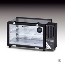 Sanplatec 자동 습도 조절 데시케이터 Small Auto Desiccator Cabinet PVC 수평형 Horizontal Type 40L 투명, 추가선반(고리포함)