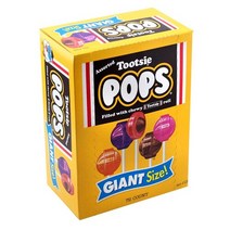 Tootsie Pops 투시팝 각종 맛 자이언트 빅 사이즈 막대 사탕 72피스 1.7kg 캔디 투시롤 Giant, 1세트