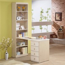 600책장 4단서랍 H형 책상세트 G-112 책상세트 컴퓨터책상 독서책상 사무책상 공부책상 학생책상 독서실책상 책상책장세트 책꽂이 책상 책장, 웬지화이트