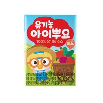 증정)팔도 유기농 아이뿌요 120ml 레드 무배 과채주스 어린이 음료, 4개