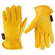 Leather Work Gloves for Gardening/Cutting/Construction/Farm/Motorcycle Men & Women