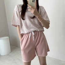 마이시즌 여성용 컬러 밴딩 4부 반바지