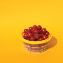 플래티넘 실리콘 레인지 런치볼(원형), 옐로우, 600ml