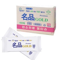 인터샵 유한그린텍 고급형 물티슈 명품골드 400매 1BOX 개별포장 식당용 일회용 업소용 물수건