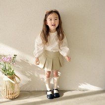 23 봄 모모앤 면 맞주름 치마바지 핑크 베이지